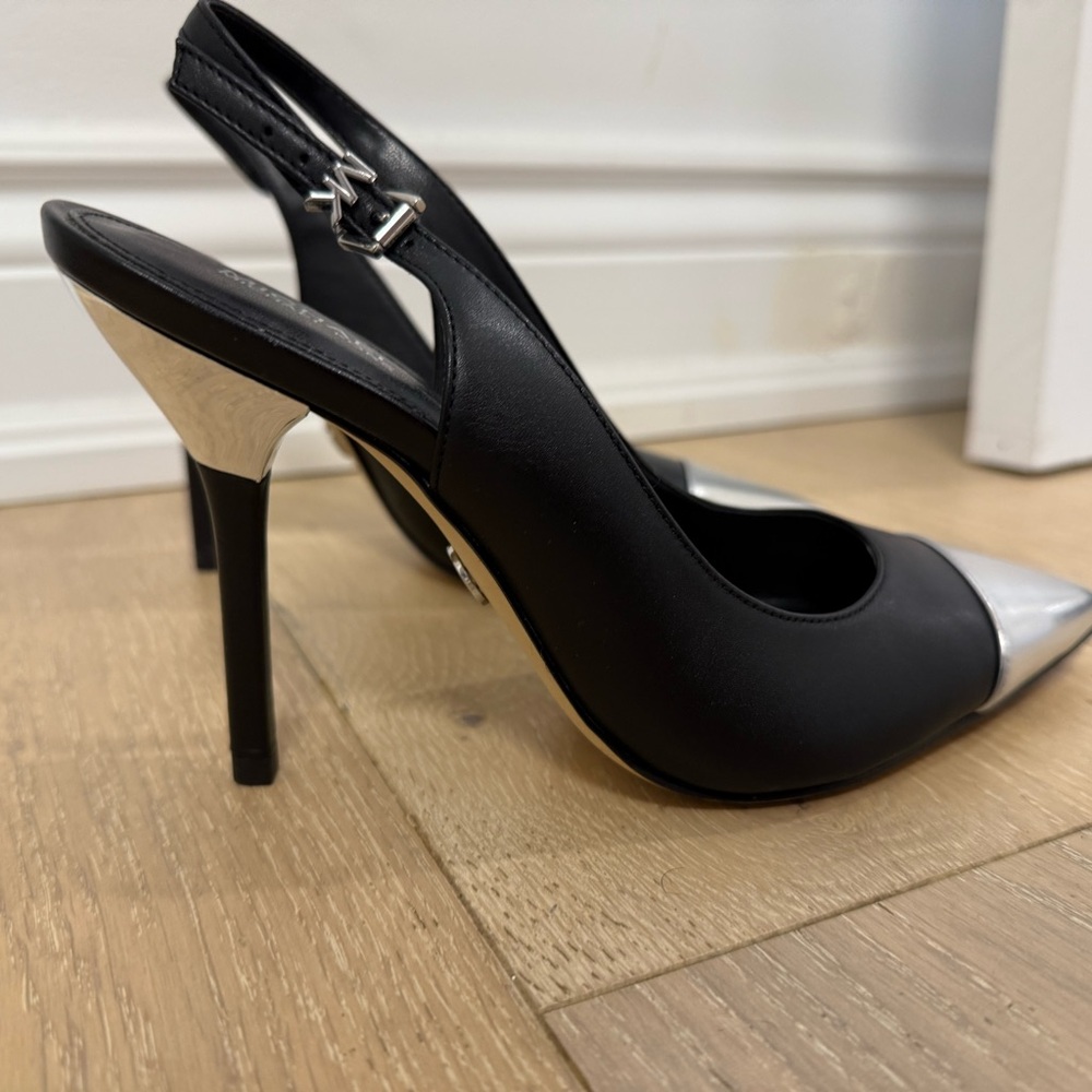 Michael Kors Black and Silver Heels